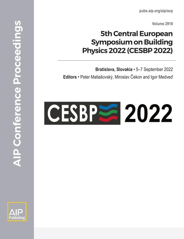 Cover of Volume 2918: 5th Central European Symposium on Building Physics 2022 (CESBP 2022)