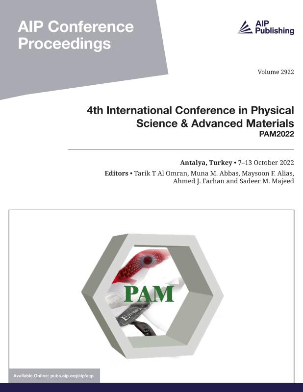 Cover of Volume 2922: 4th International Conference in Physical Science & Advanced Materials