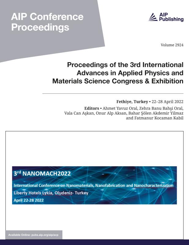 Cover of Volume 2924: Proceedings of the 3rd International Advances in Applied Physics and Materials Science Congress & Exhibition