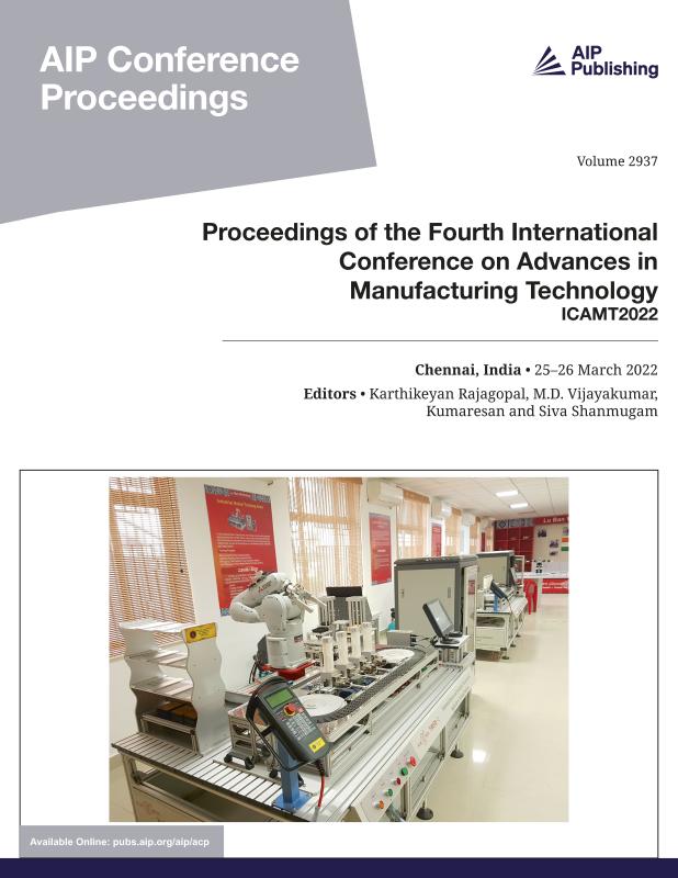 Cover of Volume 2937: Proceedings of the Fourth International Conference on Advances in Manufacturing Technology 