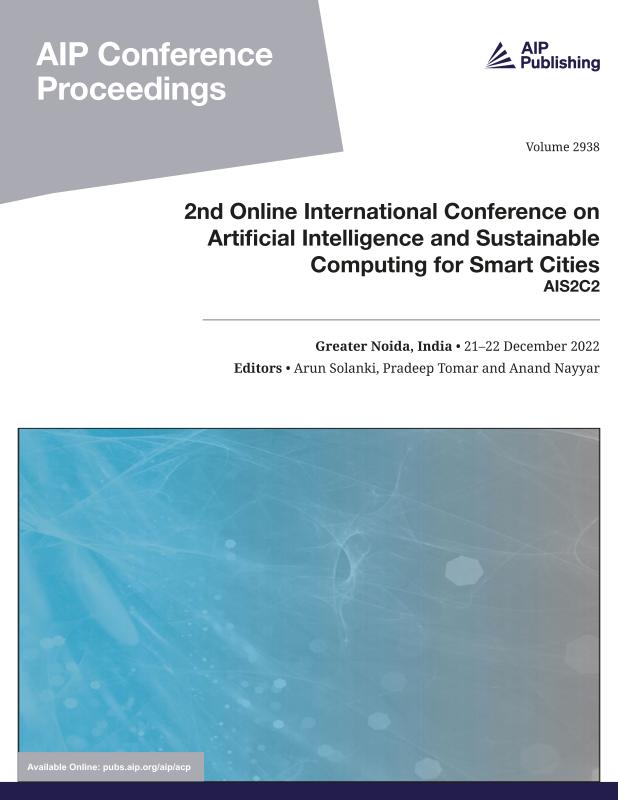 Cover of Volume 2938: 2nd Online International Conference on Artificial Intelligence and Sustainable Computing for Smart Cities 