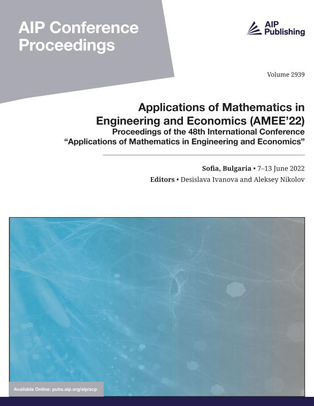 Cover of Volume 2939: Applications of Mathematics in Engineering and Economics (AMEE22)