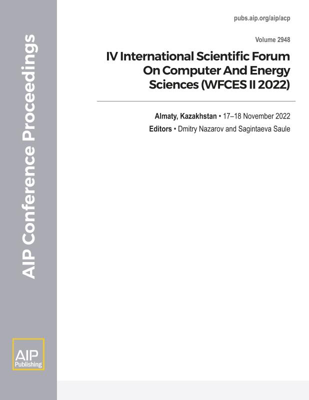 Cover of Volume 2948: IV International Scientific Forum On Computer And Energy Sciences (WFCES II 2022)