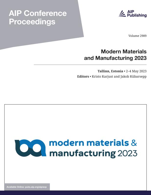 Cover of Volume 2989: Modern Materials and Manufacturing 2023