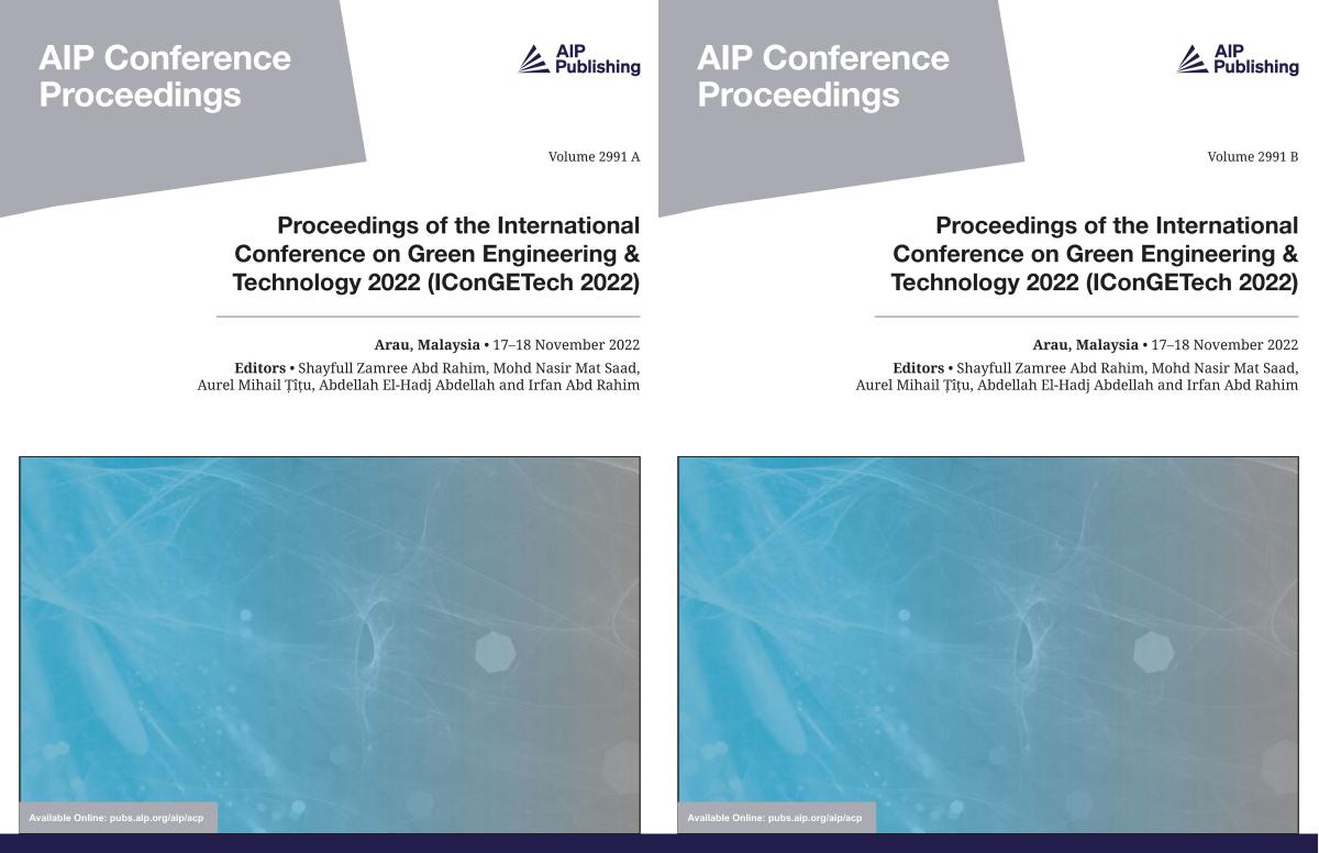 Cover of Volume 2991: Proceedings of the International Conference on Green Engineering & Technology 2022 (IConGETech 2022)
