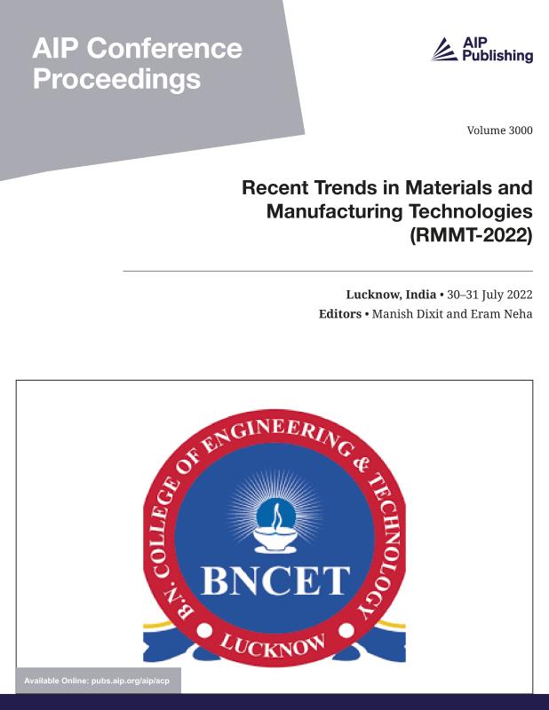 Cover of Volume 3000: Recent Trends in Materials and Manufacturing Technologies (RMMT-2022)