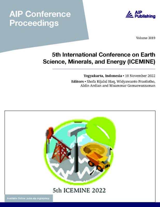 Cover of Volume 3019: 5th International Conference on Earth Science, Minerals, and Energy (ICEMINE)