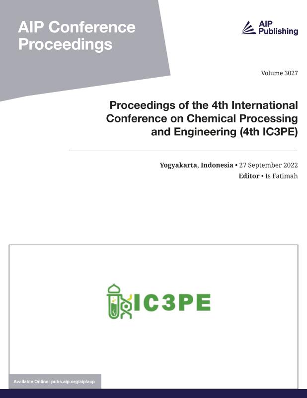 Cover of Volume 3027: Proceedings of the 4th International Conference on Chemical Processing and Engineering (4th IC3PE)
