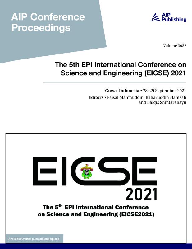 Cover of Volume 3032: The 5th EPI International Conference on Science and Engineering (EICSE) 2021