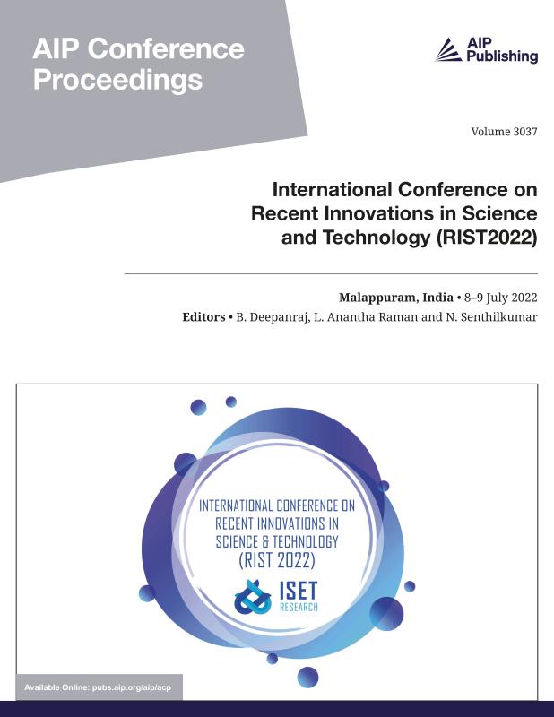 Cover of Volume 3037: International Conference on Recent Innovations in Science and Technology (RIST2022)