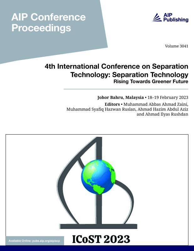 Cover of Volume 3041: 4TH INTERNATIONAL CONFERENCE ON SEPARATION TECHNOLOGY 