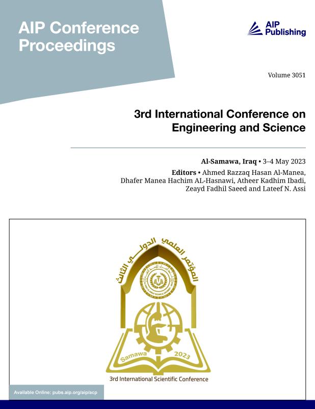 Cover of Volume 3051: 3rd International Conference on Engineering and Science
