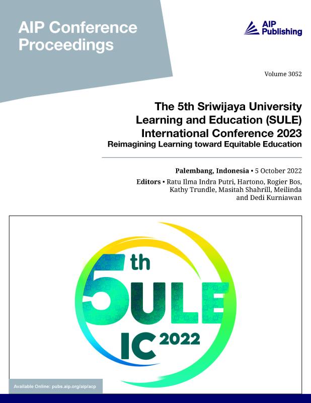 Cover of Volume 3052: The 5th Sriwijaya University Learning and Education (SULE) International Conference 2023
