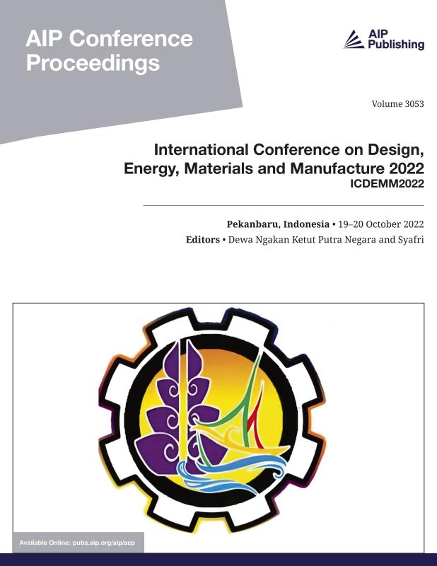 Cover of Volume 3053: International Conference on Design, Energy, Materials and Manufacture 2022