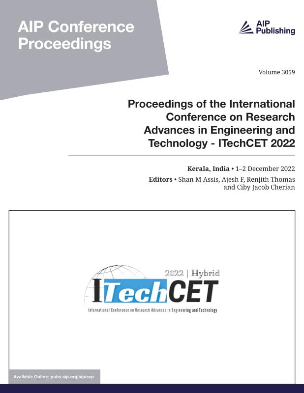 Cover of Volume 3059: Proceedings of the International Conference on Research Advances in Engineering and Technology - ITechCET 2022