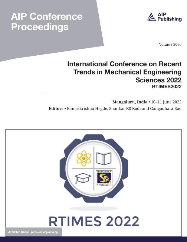 Cover of Volume 3060: International Conference on Recent Trends in Mechanical Engineering Sciences 2022