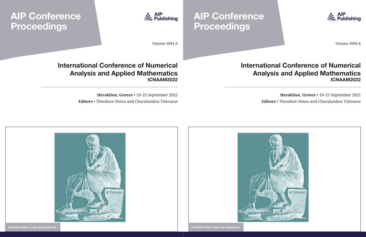 Cover of Volume 3094: International Conference of Numerical Analysis and Applied Mathematics: ICNAAM2022