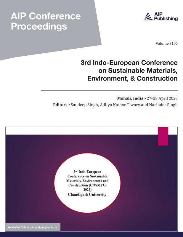 Cover of Volume 3100: 3rd Indo-European Conference on Sustainable Materials, Environment, & Construction