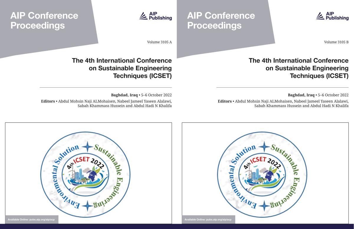 Cover of Volume 3105: The 4th International Conference on Sustainable Engineering Techniques (ICSET)