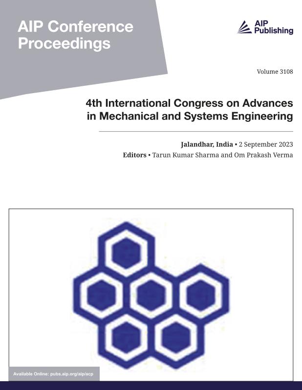 Cover of Volume 3108: 4th International Congress on Advances in Mechanical and Systems Engineering
