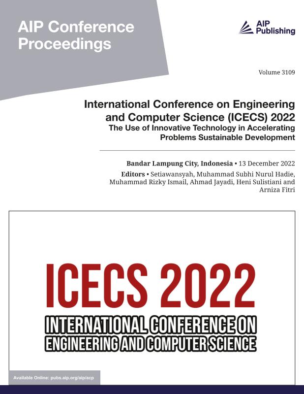 Cover of Volume 3109: International Conference on Engineering and Computer Science (ICECS) 2022