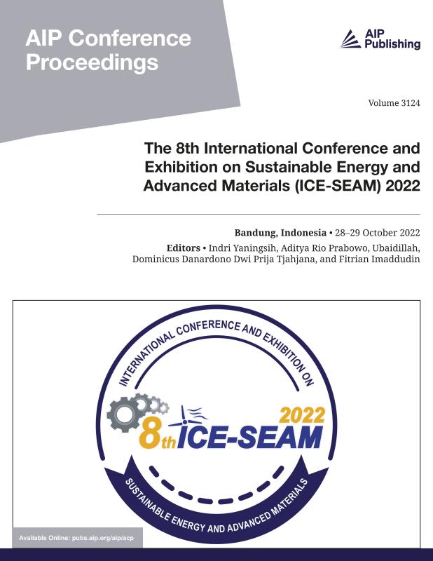 Cover of Volume 3124: The 8th International Conference and Exhibition on Sustainable Energy and Advanced Materials (ICE-SEAM) 2022