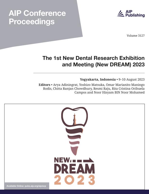 Cover of Volume 3127: The 1st New Dental Research Exhibition and Meeting (New DREAM) 2023