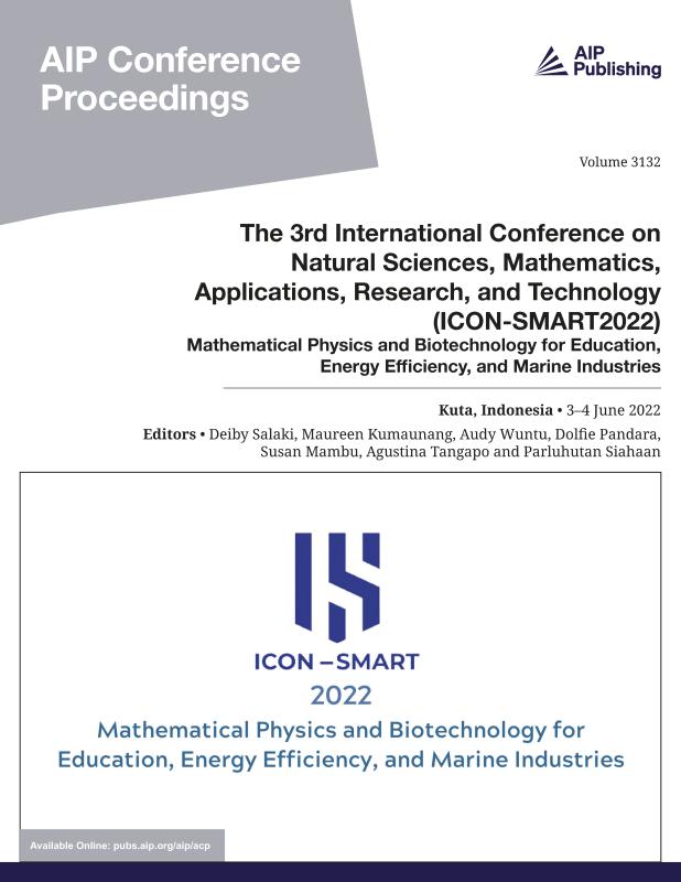 Cover of Volume 3132: The 3rd International Conference on Natural Sciences, Mathematics, Applications, Research, and Technology (ICON-SMART2022)