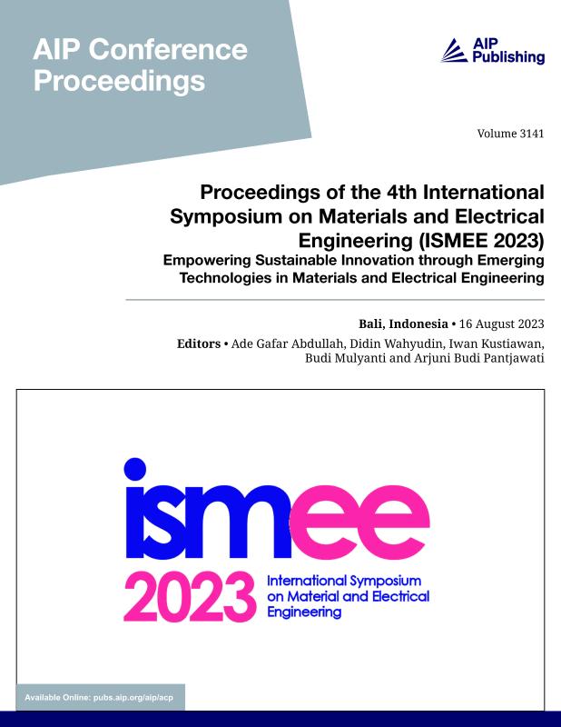Cover of Volume 3141: Proceedings of the 4th International Symposium on Materials and Electrical Engineering (ISMEE 2023)