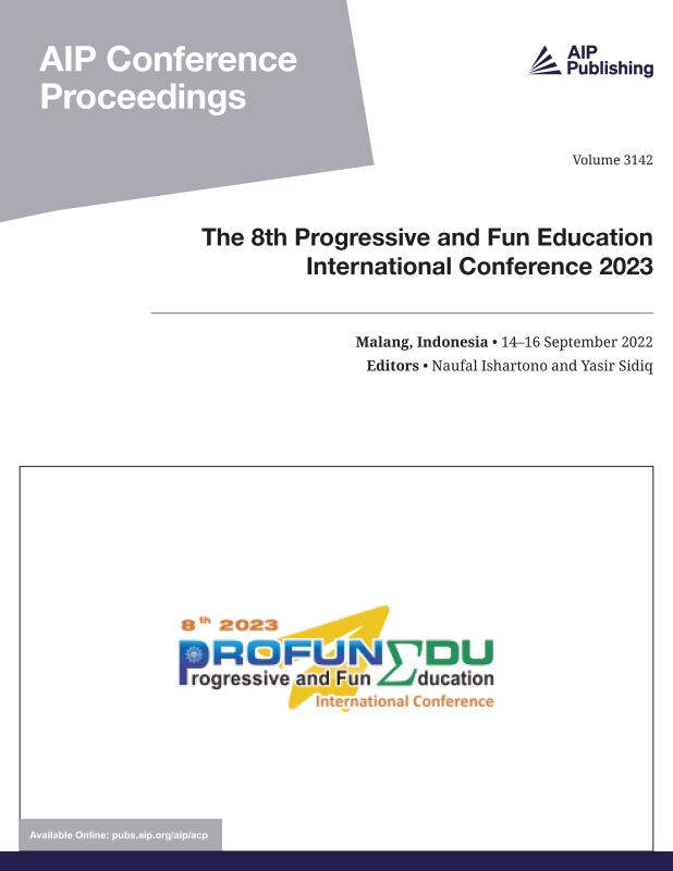 Cover of Volume 3142: The 8th Progressive and Fun Education International Conference 2023