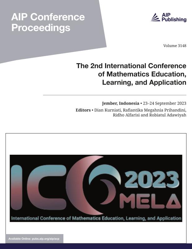 Cover of Volume 3148: The 2nd International Conference of Mathematics Education, Learning, and Application