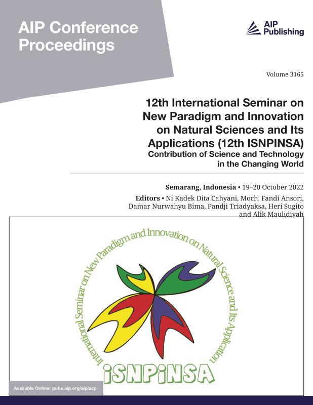 Cover of Volume 3165: 12th International Seminar on New Paradigm and Innovation on Natural Sciences and Its Applications (12th ISNPINSA)