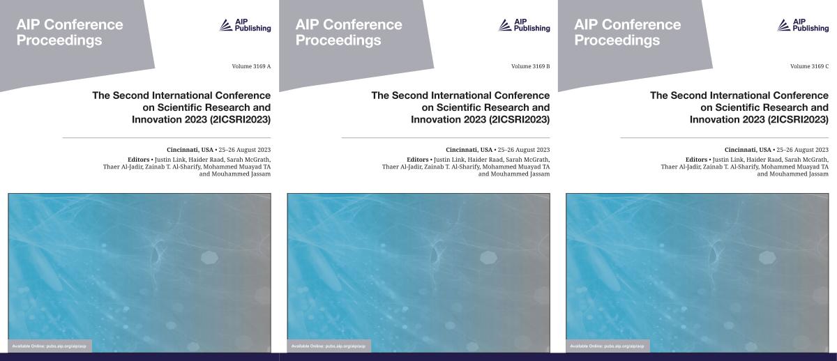 Cover of Volume 3169: The Second International Conference on Scientific Research and Innovation 2023 (2ICSRI2023)