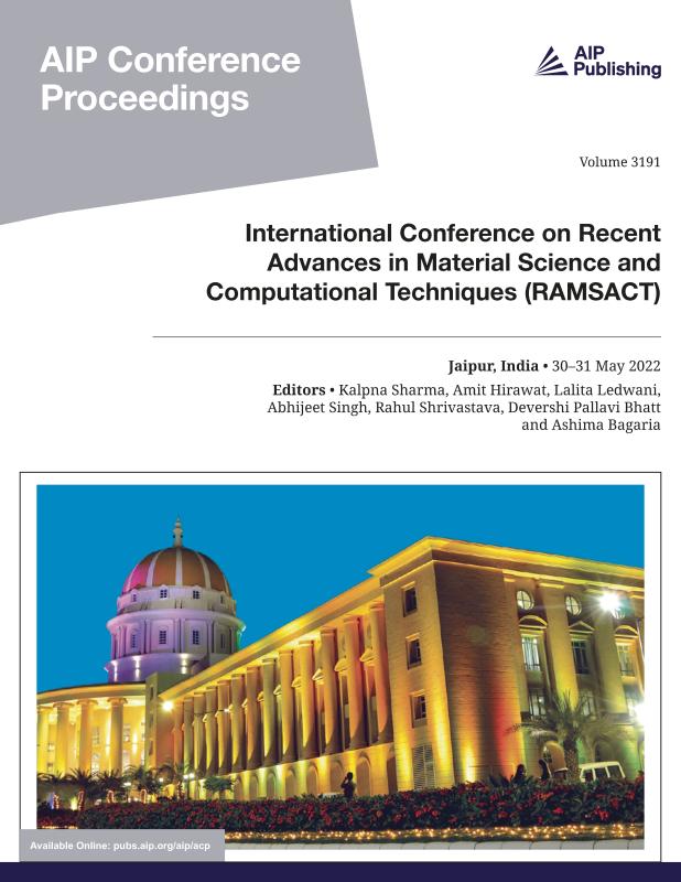 Cover of Volume 3191: International Conference on Recent Advances in Material Science and Computational Techniques (RAMSACT)