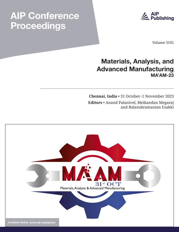 Cover of Volume 3192: Materials, Analysis, and Advanced Manufacturing 