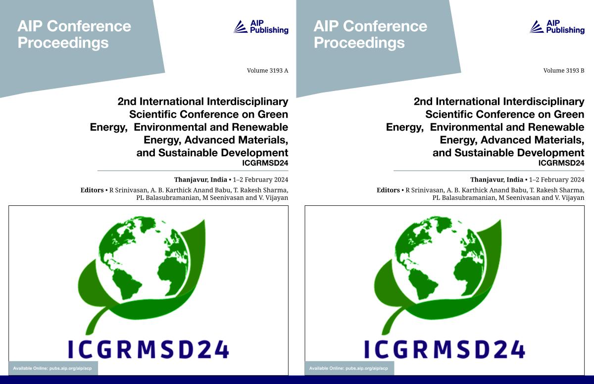 Cover of Volume 3193: 2nd International Interdisciplinary Scientific Conference on Green Energy, Environmental and Renewable Energy, Advanced Materials, and Sustainable Development