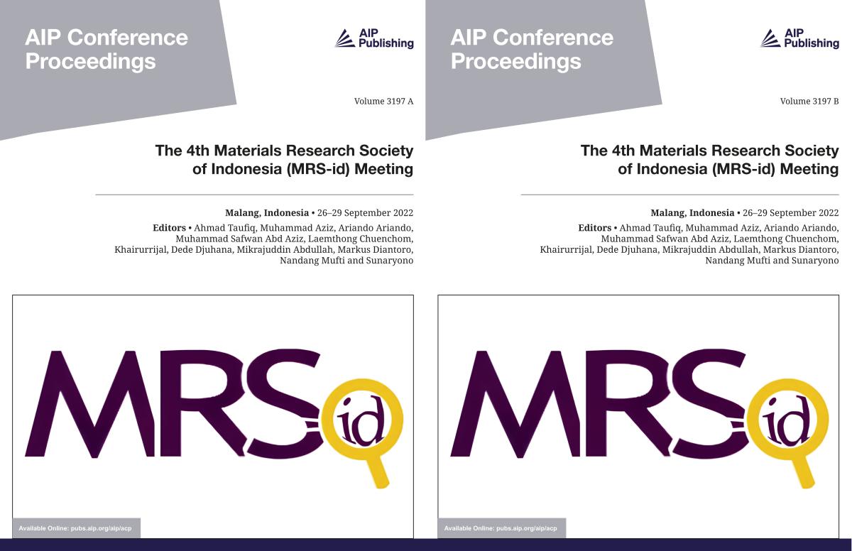 Cover of Volume 3197: The 4th Materials Research Society of Indonesia (MRS-id) Meeting