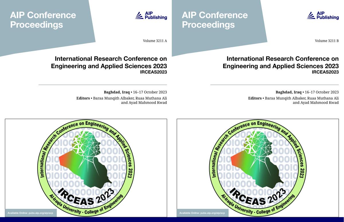 Cover of Volume 3211: International Research Conference on Engineering and Applied Sciences 2023 (IRCEAS2023)