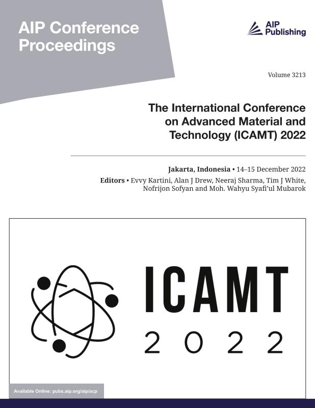 Cover of Volume 3213: The International Conference on Advanced Material and Technology (ICAMT) 2022