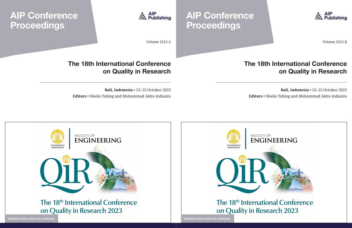 Cover of Volume 3215: The 18th International Conference on Quality in Research