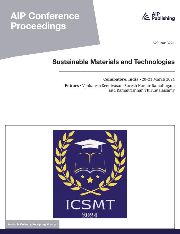 Cover of Volume 3221: SUSTAINABLE MATERIALS AND TECHNOLOGIES