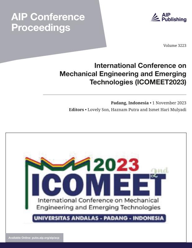Cover of Volume 3223: International Conference on Mechanical Engineering and Emerging Technologies (ICOMEET2023)