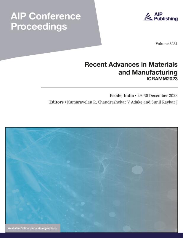 Cover of Volume 3231: Recent Advances in Materials and Manufacturing