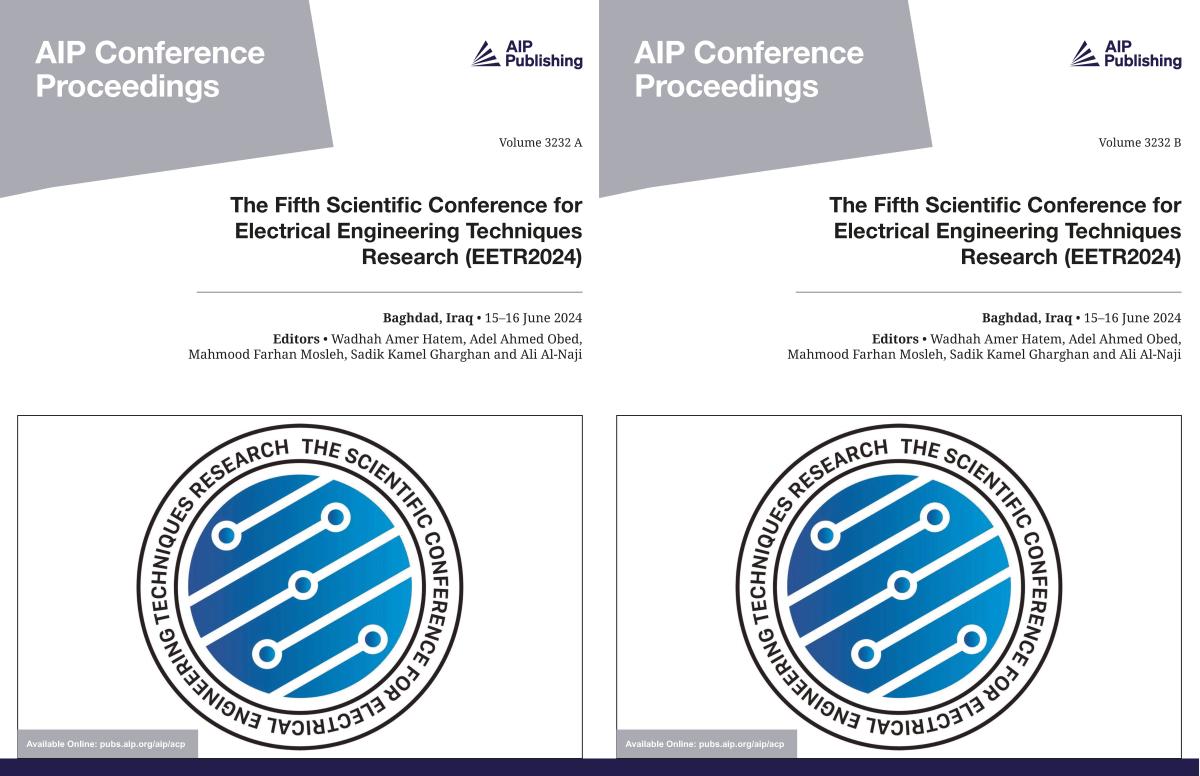 Cover of Volume 3232: The Fifth Scientific Conference for Electrical Engineering Techniques Research (EETR2024)