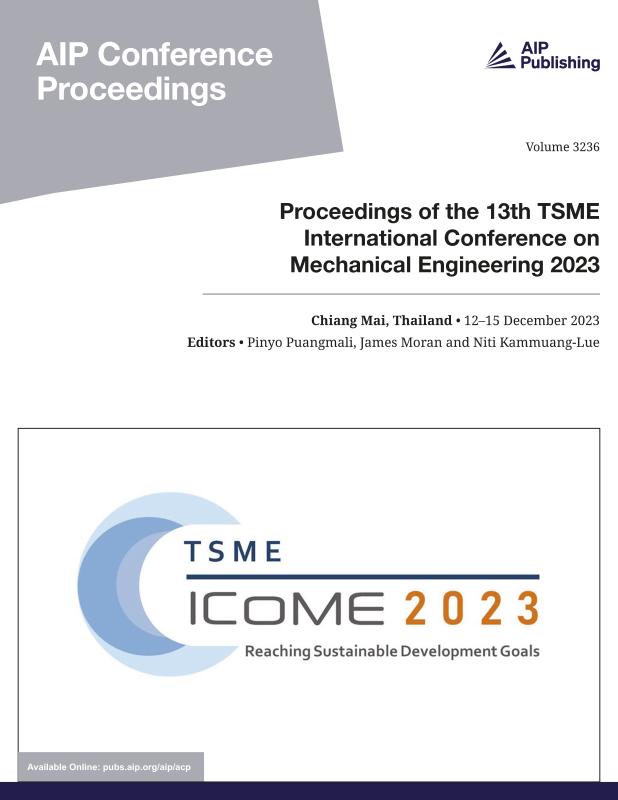 Cover of Volume 3236: Proceedings of the 13th TSME International Conference on Mechanical Engineering 2023