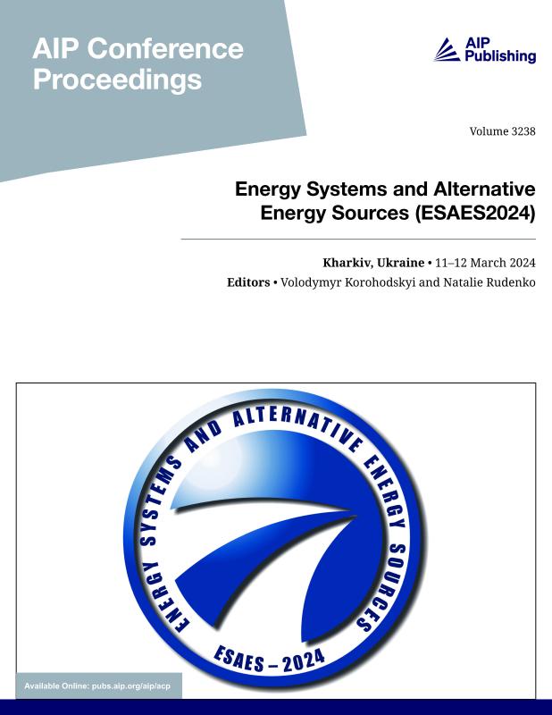 Cover of Volume 3238: ENERGY SYSTEMS AND ALTERNATIVE ENERGY SOURCES (ESAES2024)