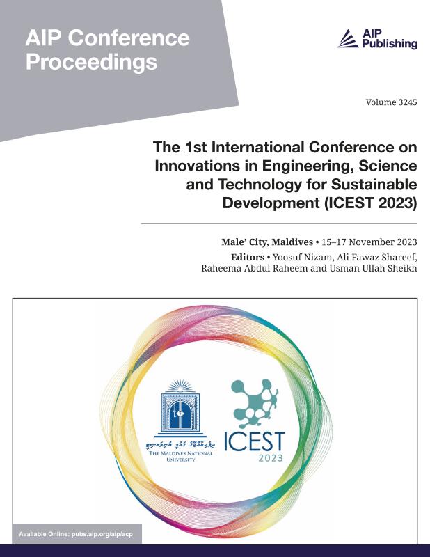 Cover of Volume 3245: The 1st International Conference on Innovations in Engineering, Science and Technology for Sustainable Development (ICEST 2023)