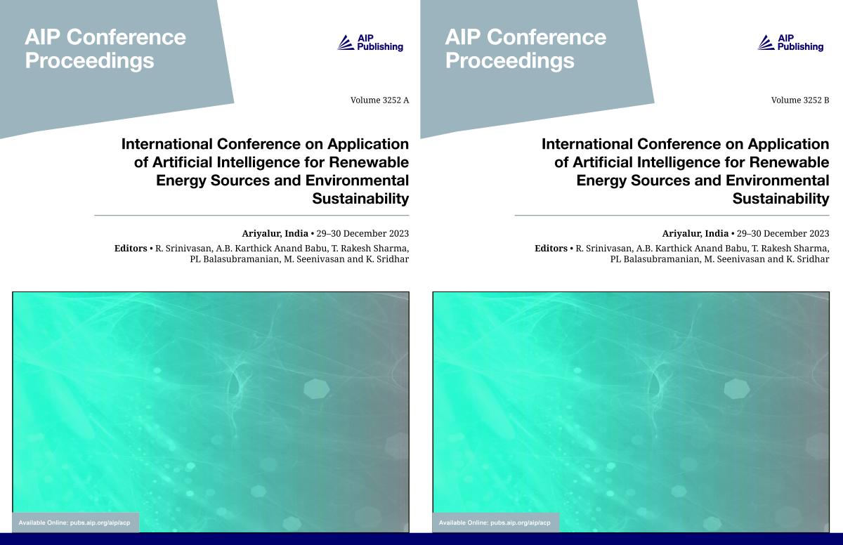 Cover of Volume 3252: International Conference on Application of Artificial Intelligence for Renewable Energy Sources and Environmental Sustainability