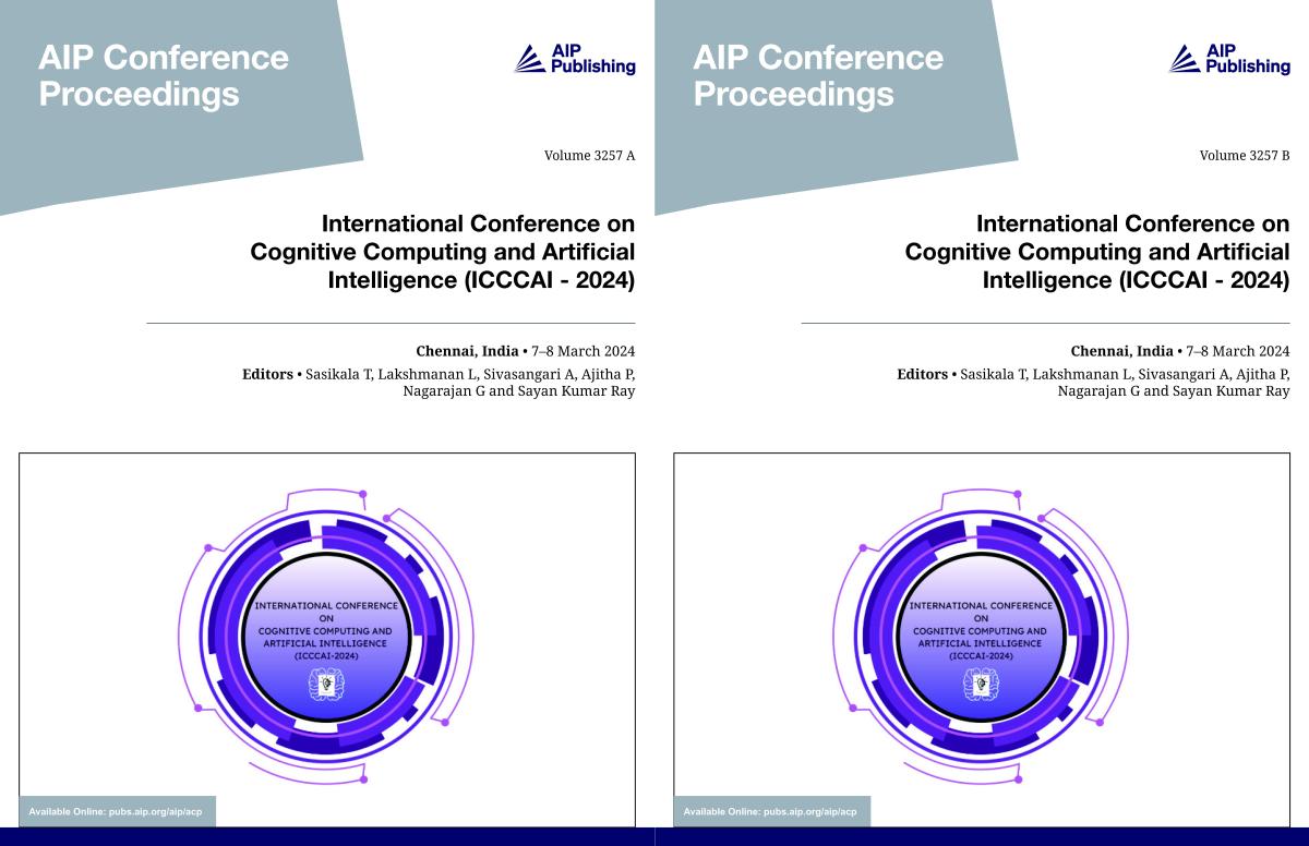 Cover of Volume 3257: INTERNATIONAL CONFERENCE ON COGNITIVE COMPUTING AND ARTIFICIAL INTELLIGENCE (ICCCAI - 2024)