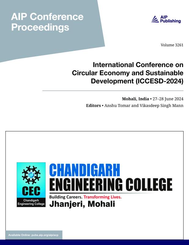Cover of Volume 3261: International Conference on Circular Economy and Sustainable Development (ICCESD-2024)